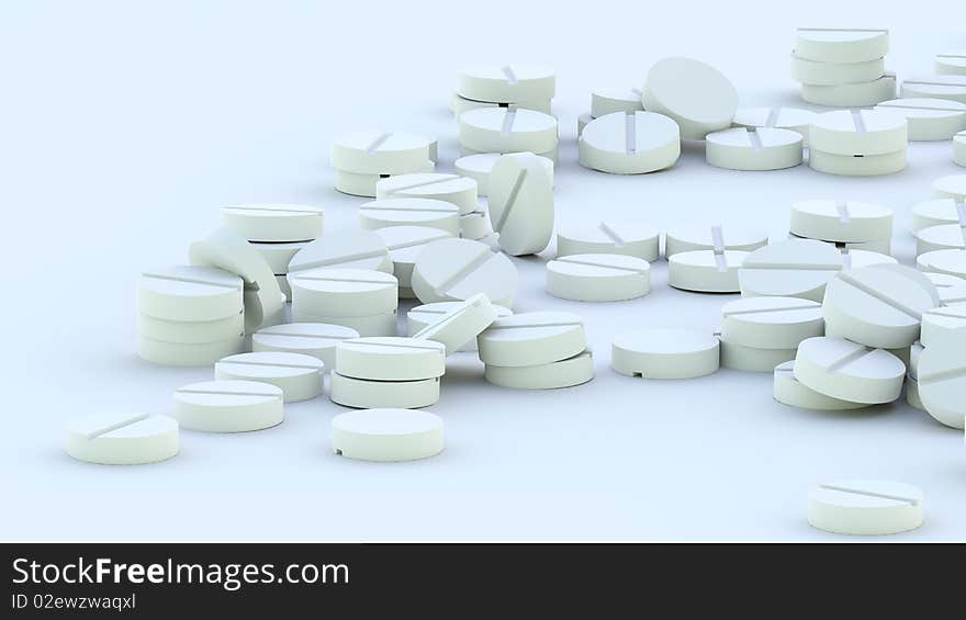 Set of pills different destination for treatment people as a background for drugstore