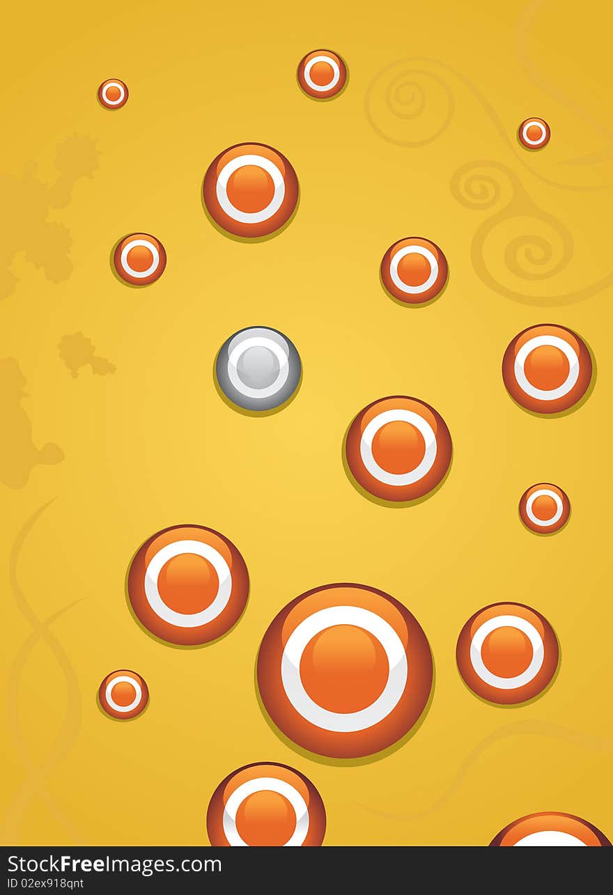 Vector glossy buttons illustration background