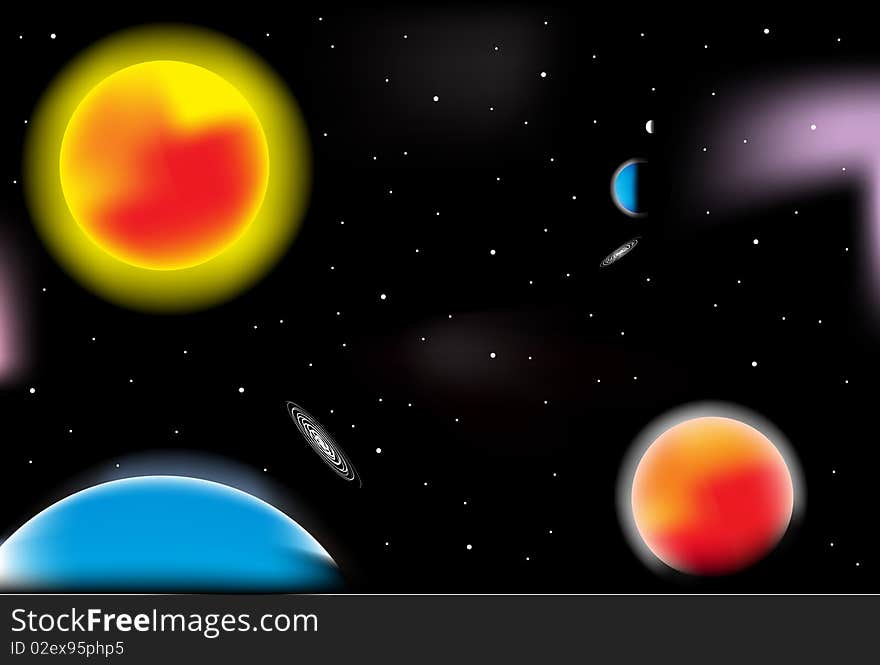 Outer Space vector illustration background