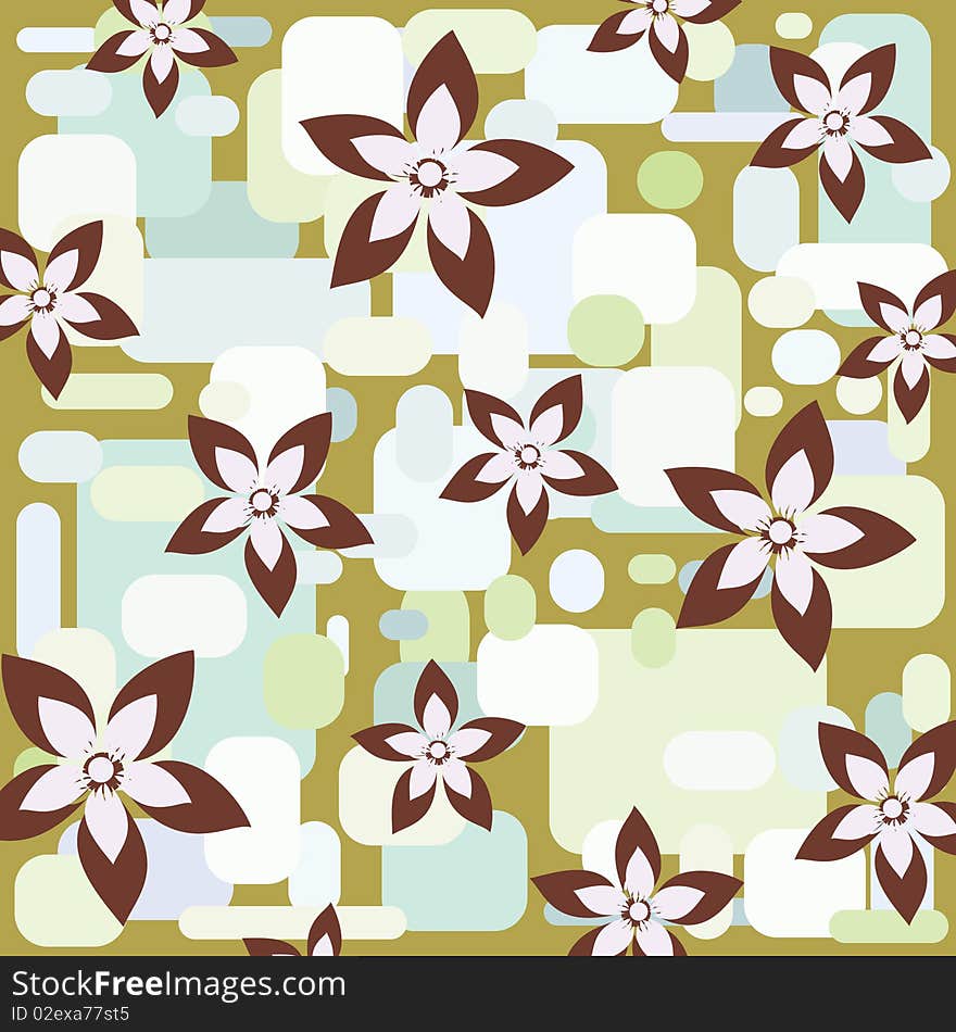 Seamless background pattern with flowers