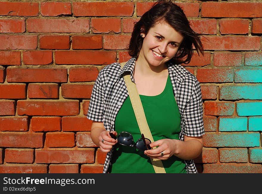 Portrait of a young happy woman. Portrait of a young happy woman