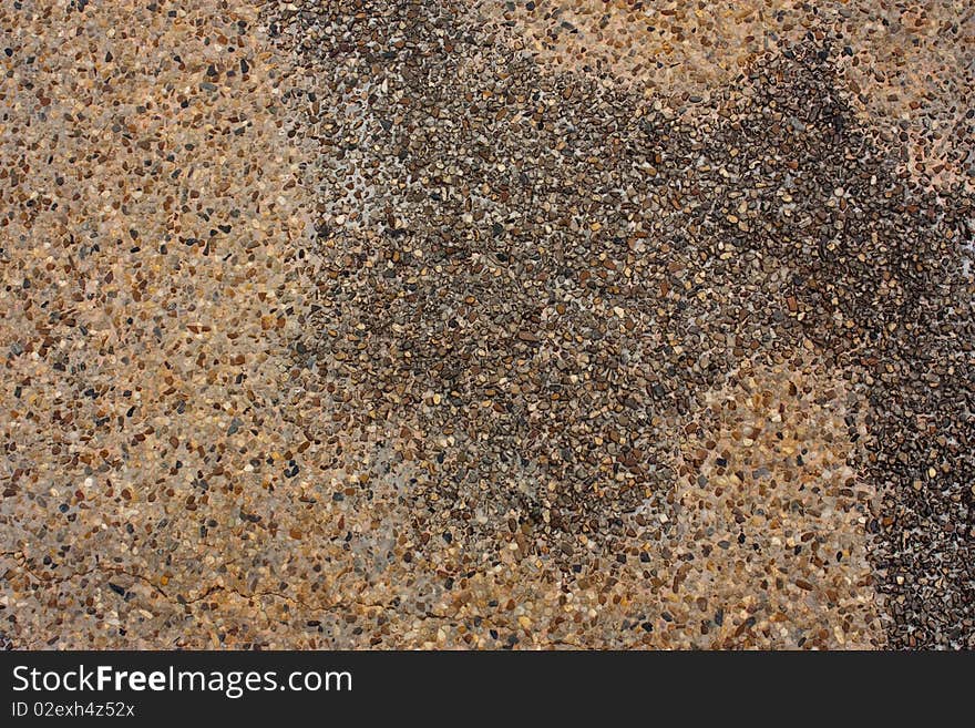 Floor made of gravel. Rough surface. Floor made of gravel. Rough surface.