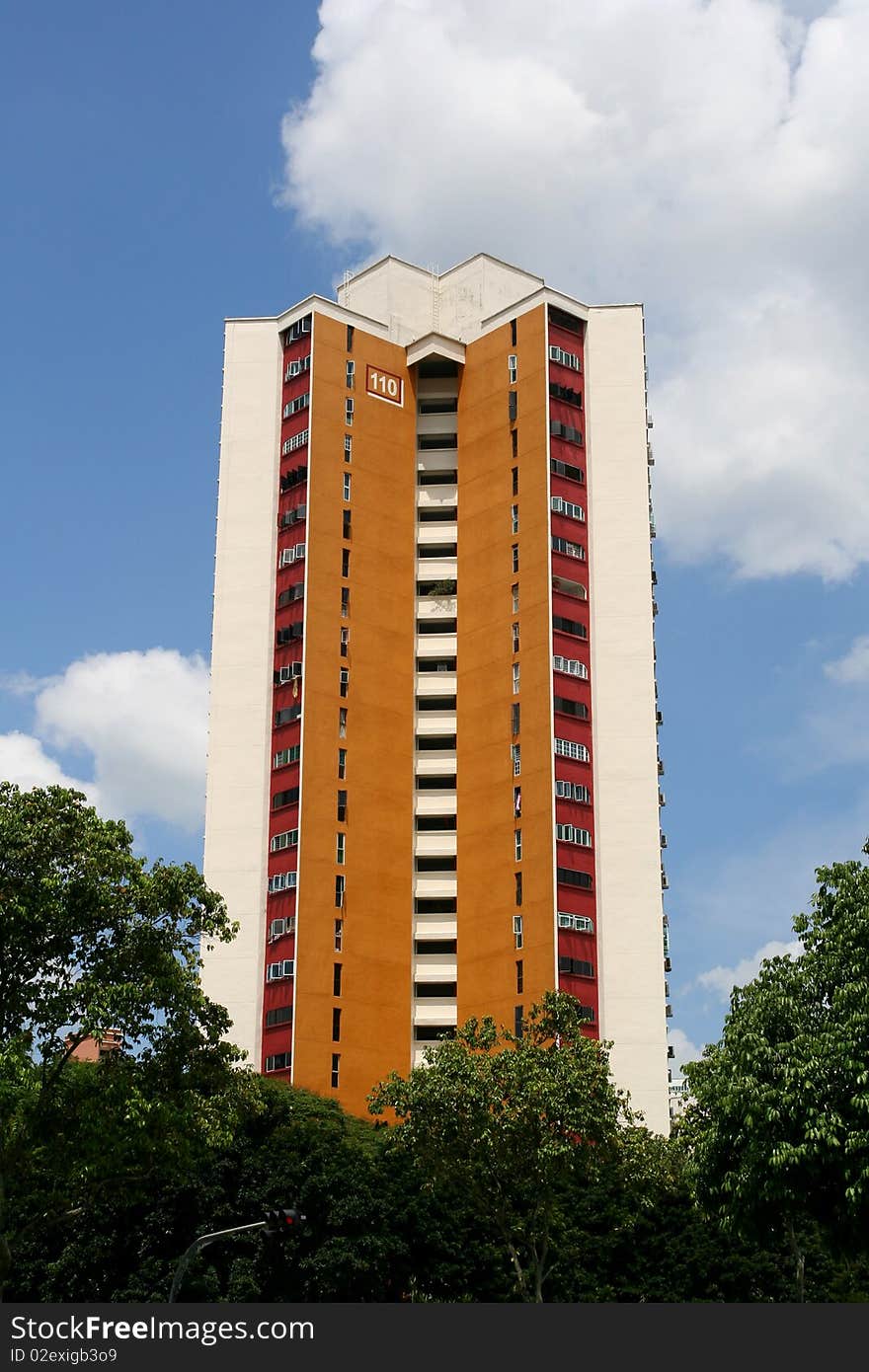 Block of highrise apartments/flats. Block of highrise apartments/flats.