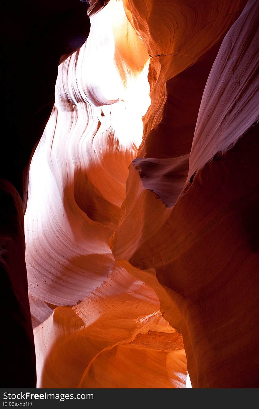 Rock formation in Antelope Canyon in Arizona, USA