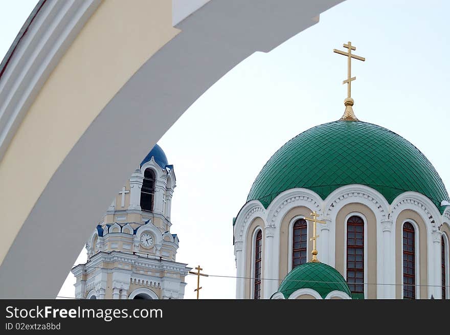 View of the Dome Cross monastery church. View of the Dome Cross monastery church