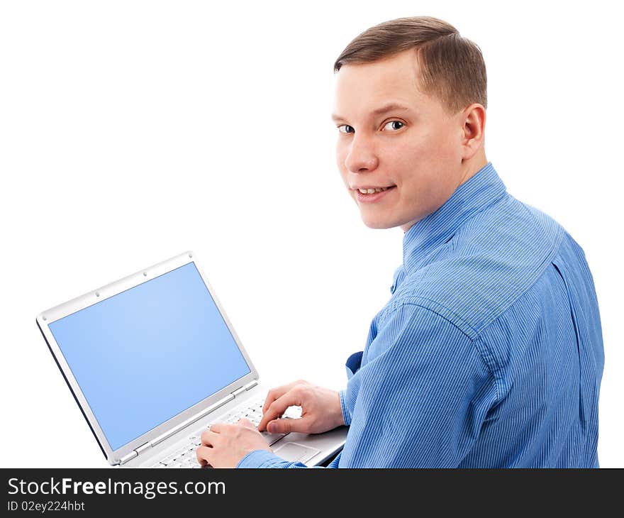 Young Man With His Laptop