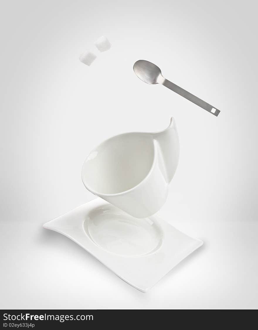 Coffee cup falling