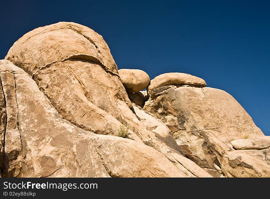 Scenic rocks in Joshua Tree National Park  in Hidden valley. Scenic rocks in Joshua Tree National Park  in Hidden valley