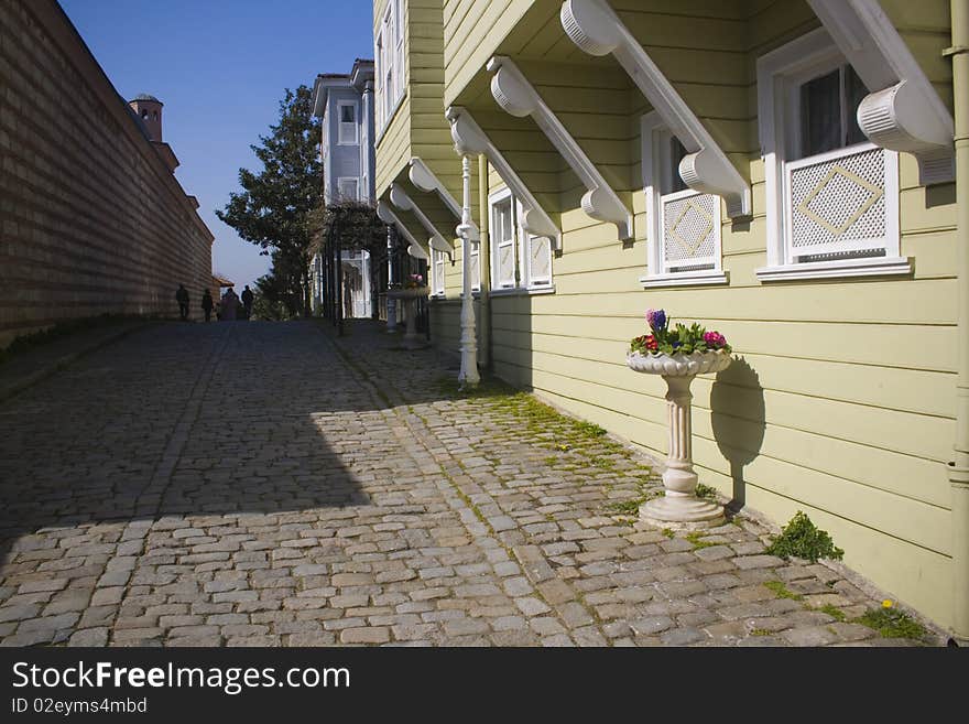 Fine, gray cobbled street texture. Fine, gray cobbled street texture