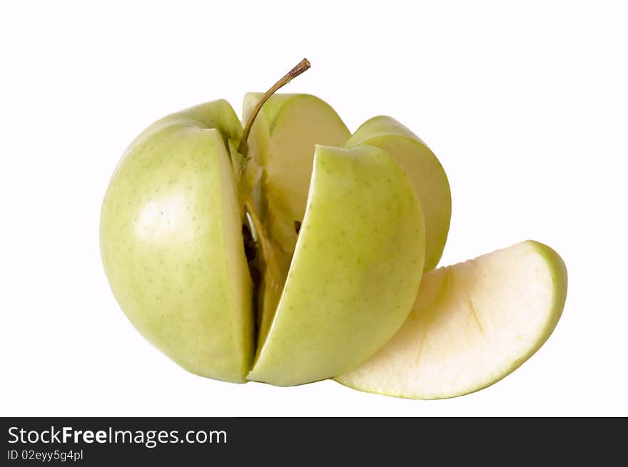 Sliced organic apple