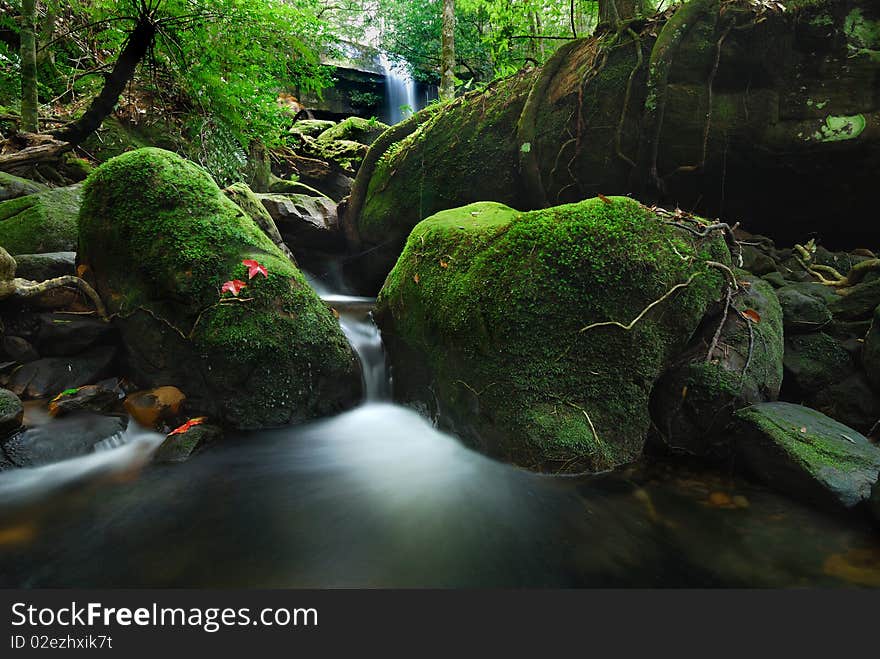 Waterfall is a place that will make you relax and fresh.In Thailand