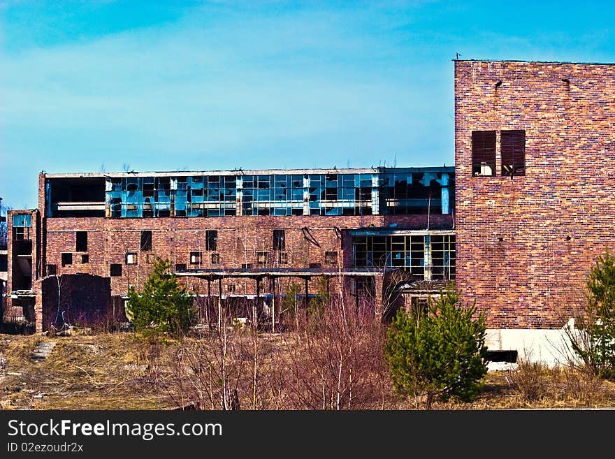 Ruins of a very heavily polluted industrial site, 1890's the place was known as one of the most polluted towns in Europe. Ruins of a very heavily polluted industrial site, 1890's the place was known as one of the most polluted towns in Europe.