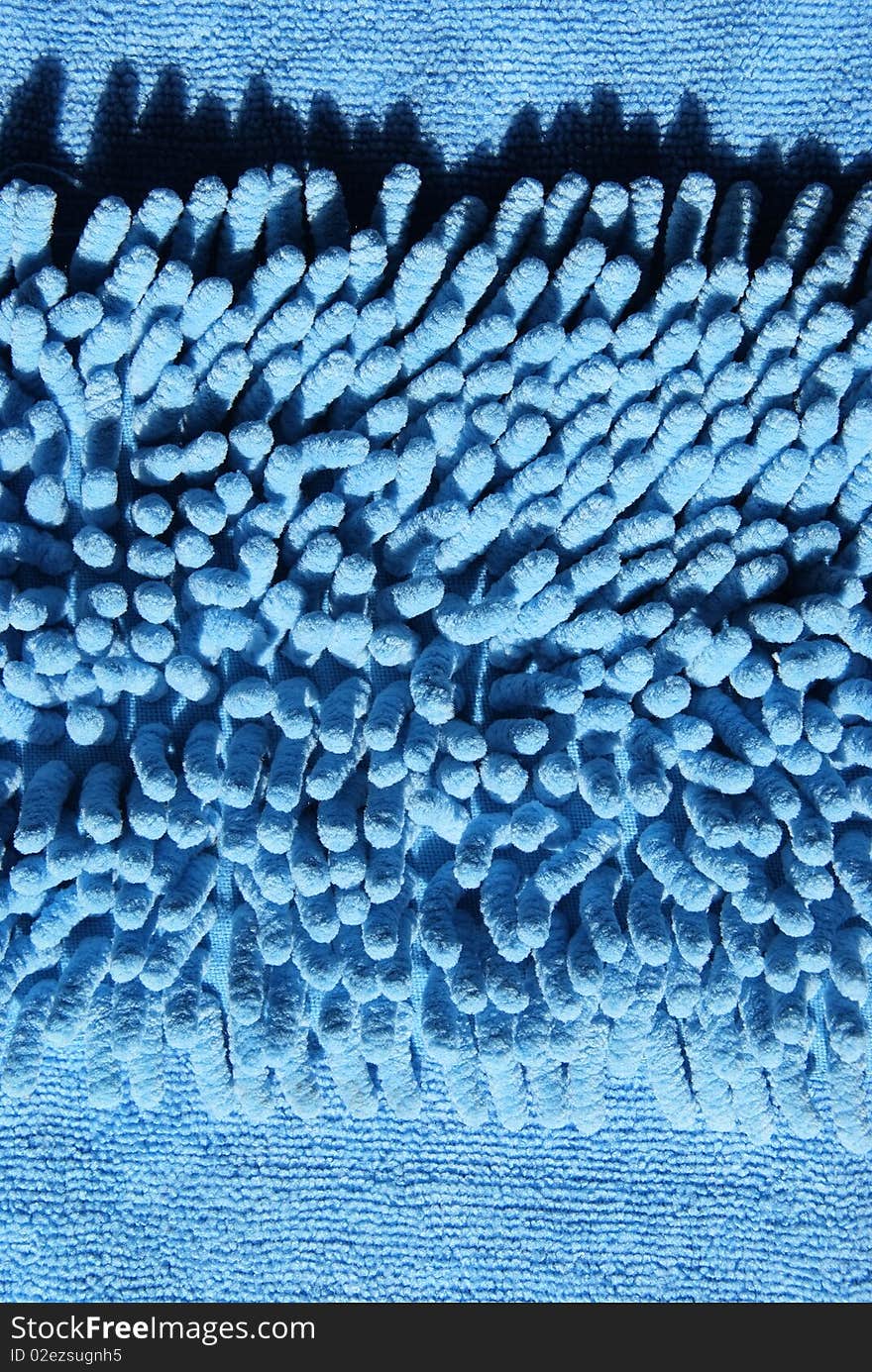 The surface of the blue textiles