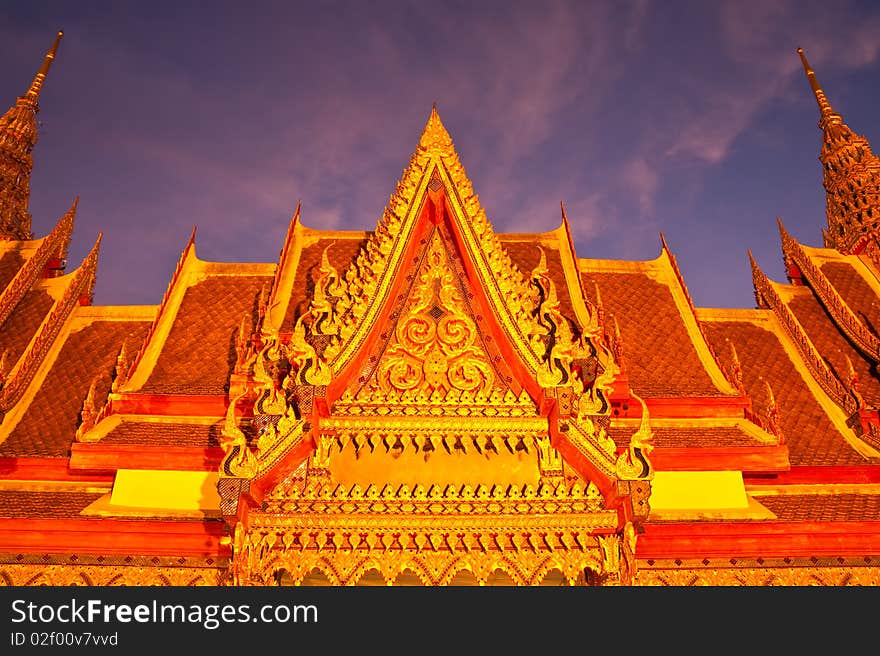 Native Thai style Buddhist church. Native Thai style Buddhist church