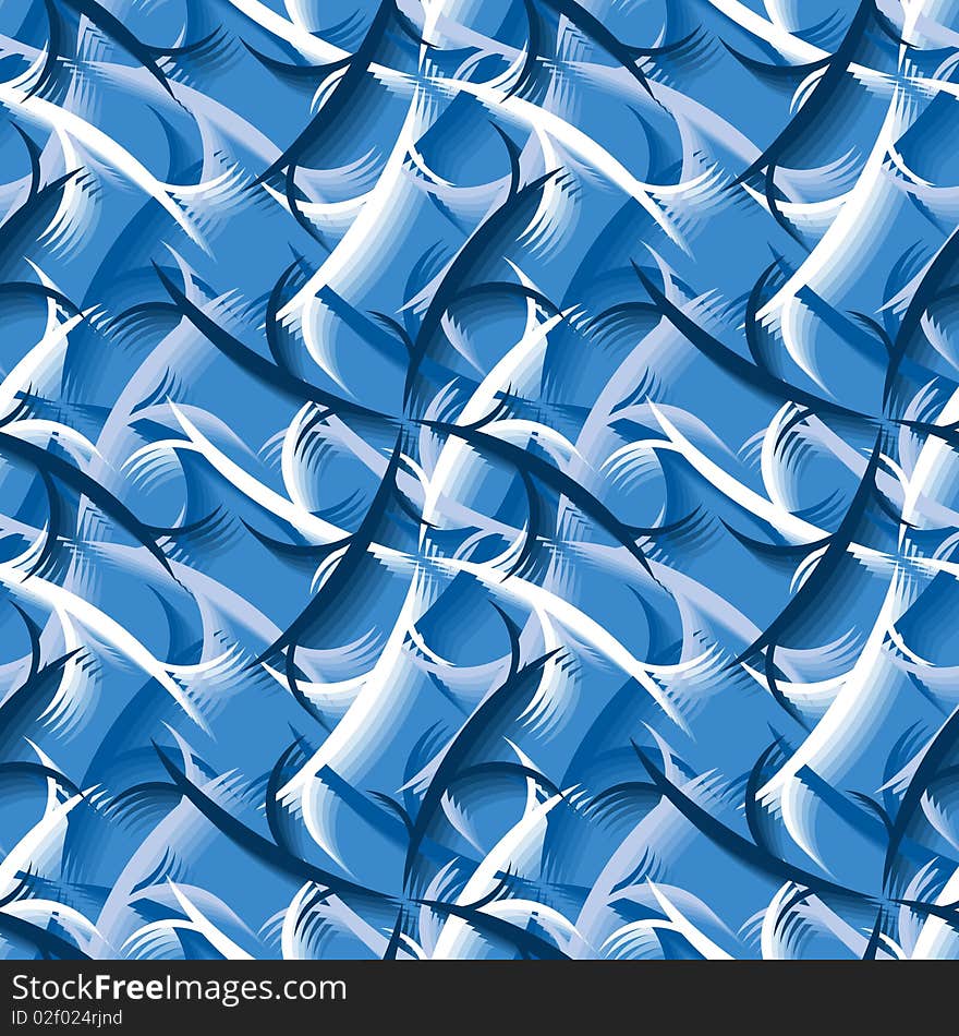 Seamless blue abstract swirl pattern. Seamless blue abstract swirl pattern