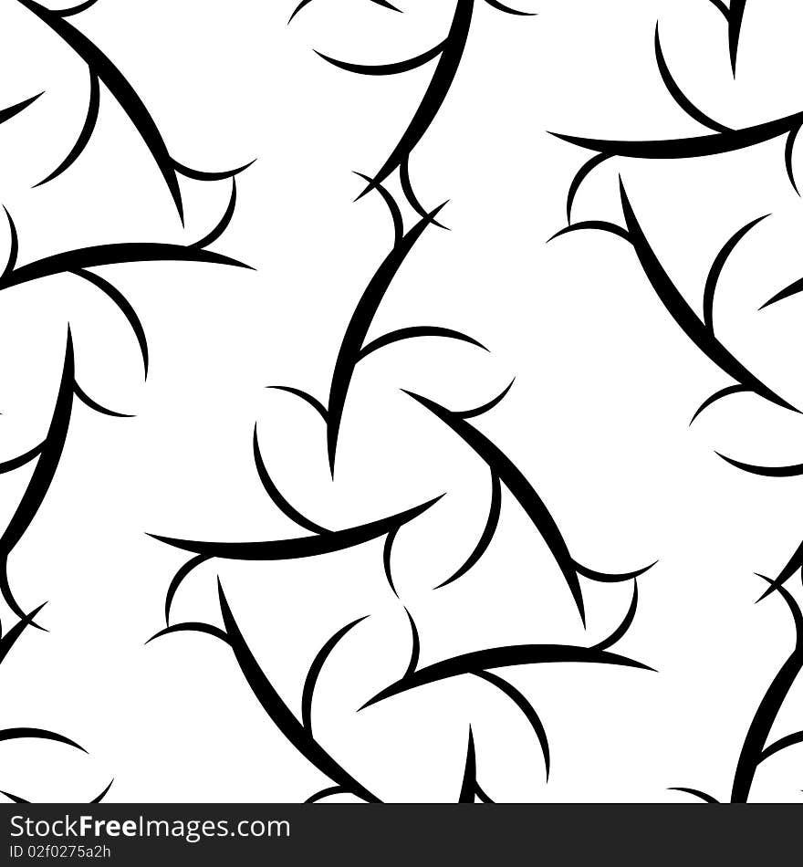 Seamless black and white ornament pattern. Seamless black and white ornament pattern