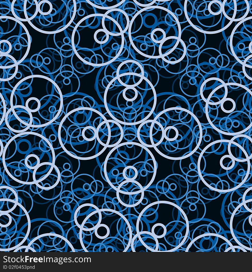 Seamless blue abstract swirl pattern. Seamless blue abstract swirl pattern