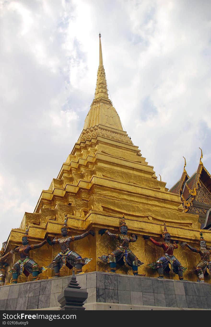 Temple guardians at Wat Phra Keo - Golden Palace, Bangkok, Thailand