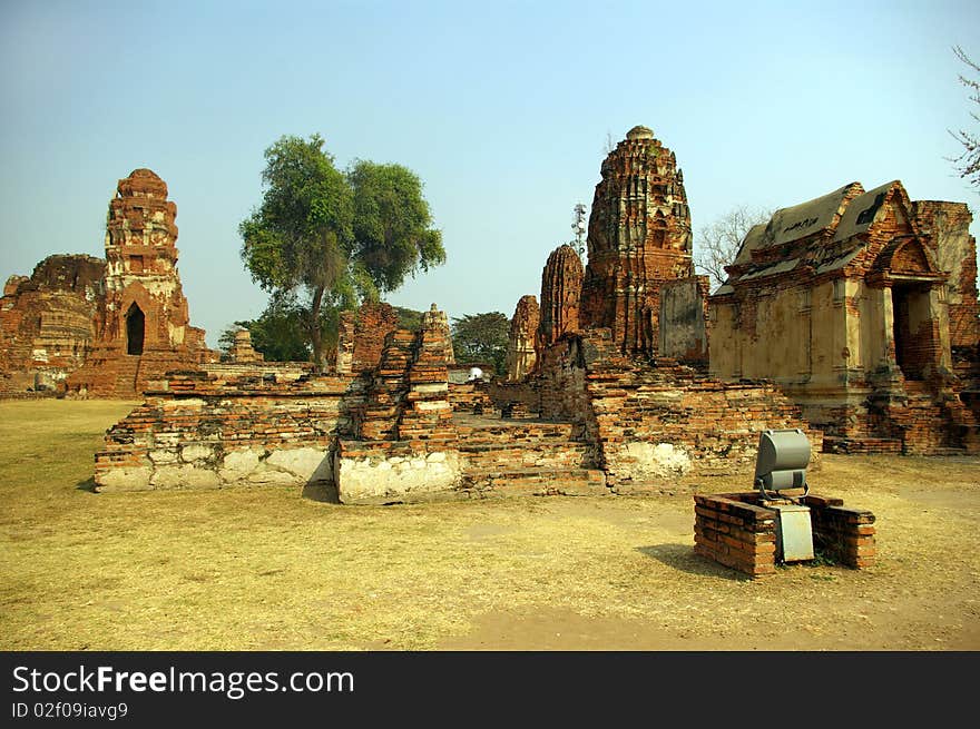 Ruins of Buddhist temple, Ayutthaya, Thailand. Ruins of Buddhist temple, Ayutthaya, Thailand