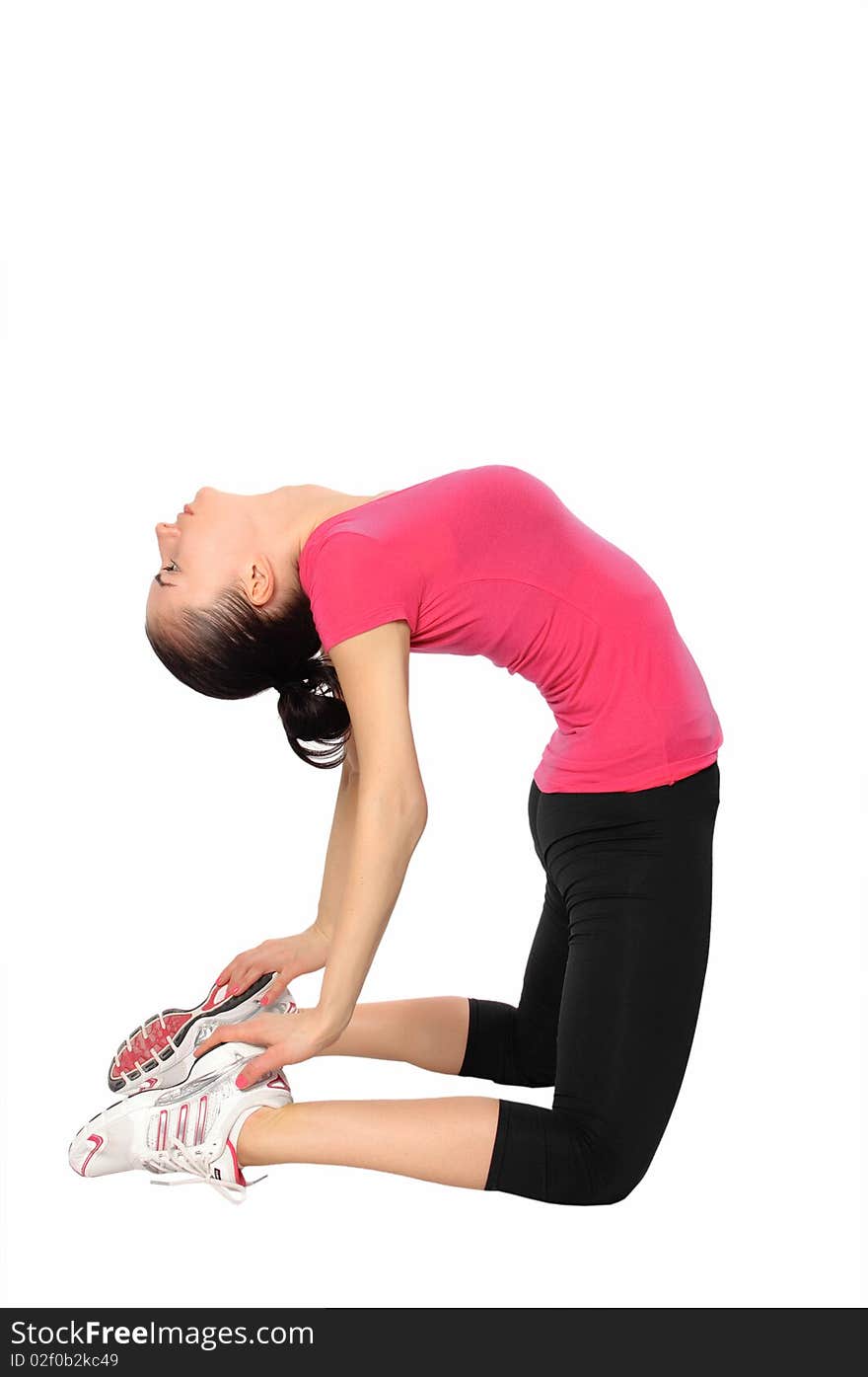 Woman making exercises