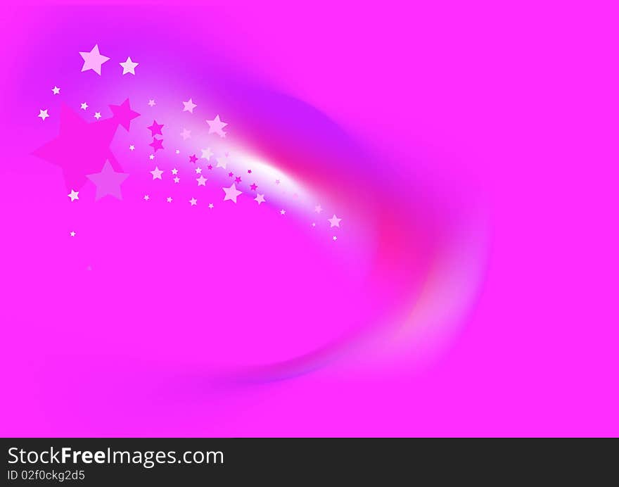 Pink background with different effect and stars