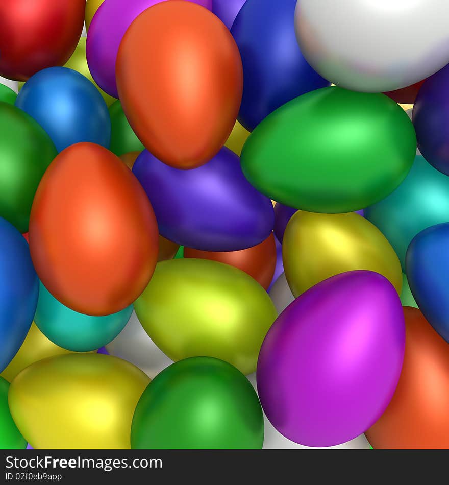 Colorful easter eggs