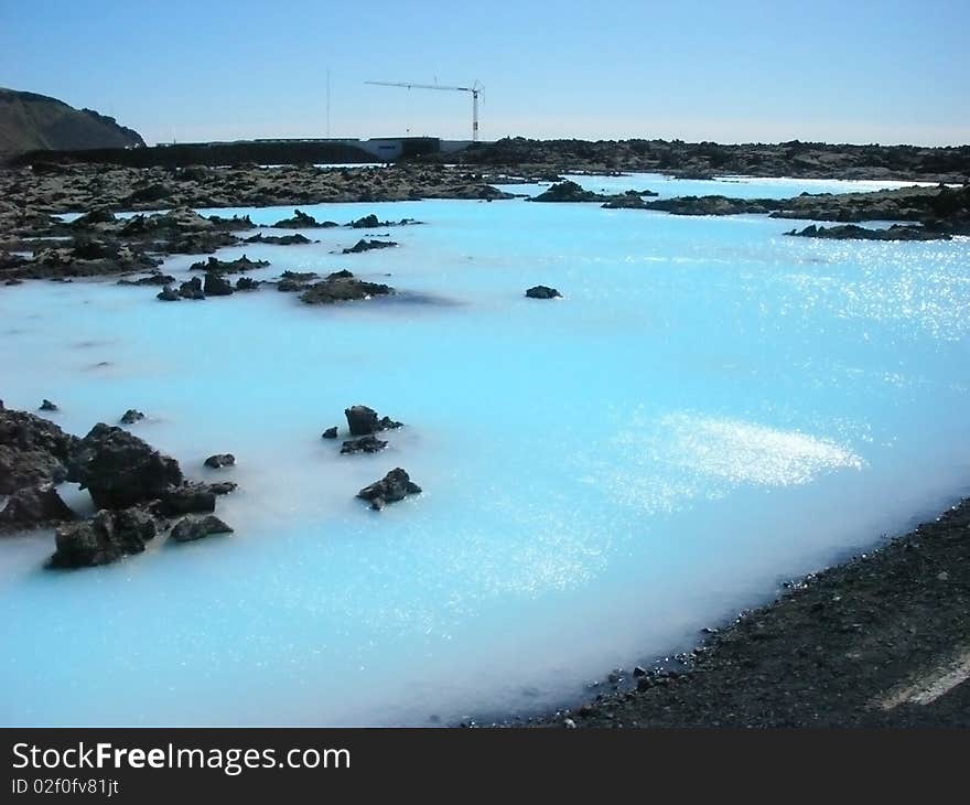 Famous blue lagoon in iceland