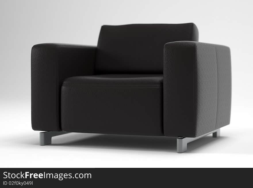 Single seat sofa with white background