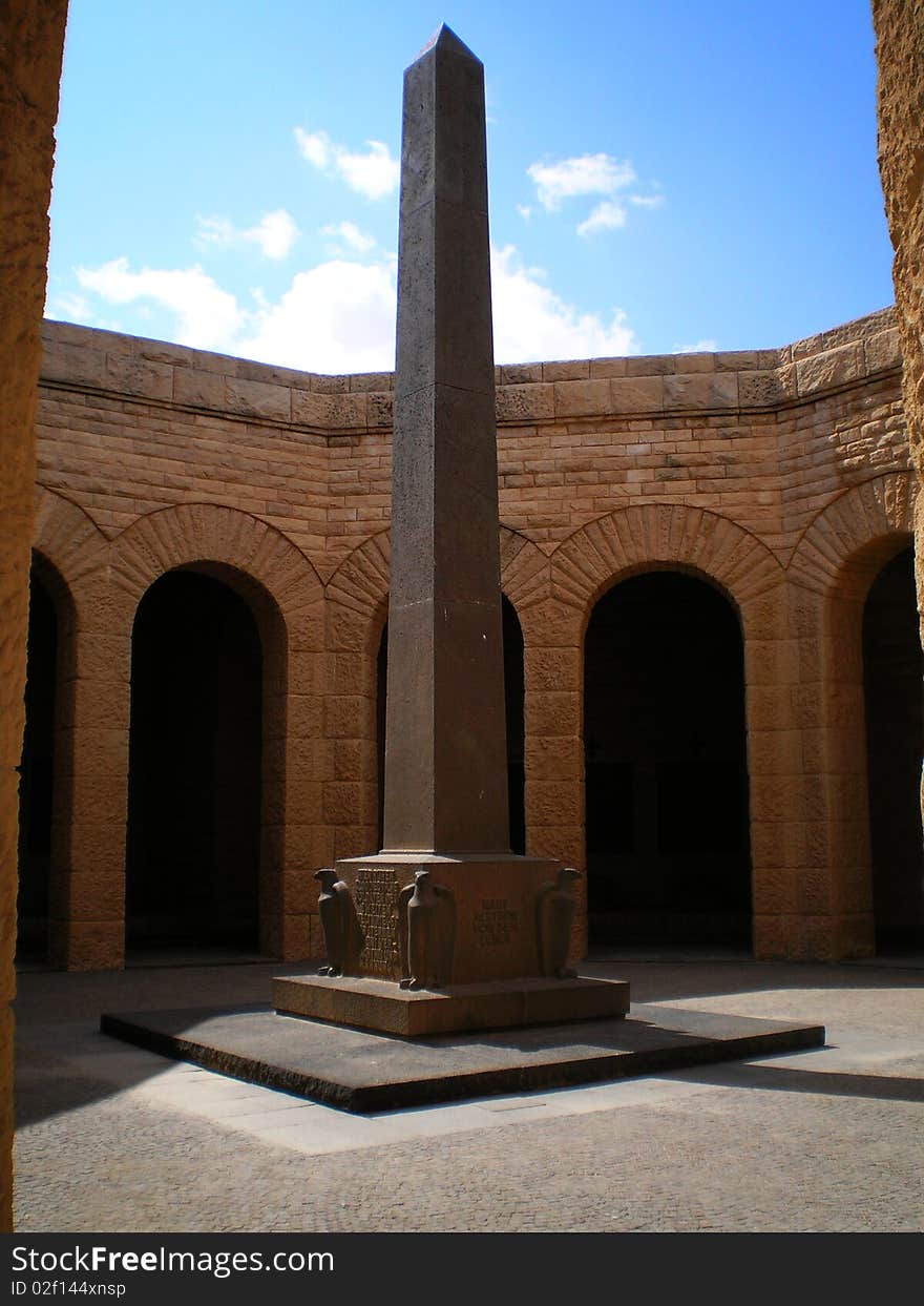 Obelisk in el alamein german cemetery. Obelisk in el alamein german cemetery