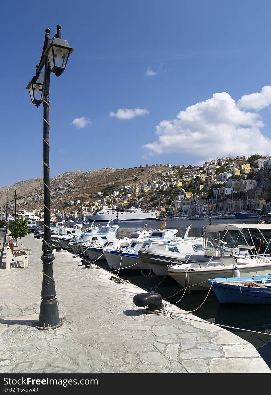 Embankment on the Symi island - Greece