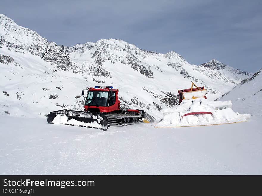 Snowcat in the Austrian Alps