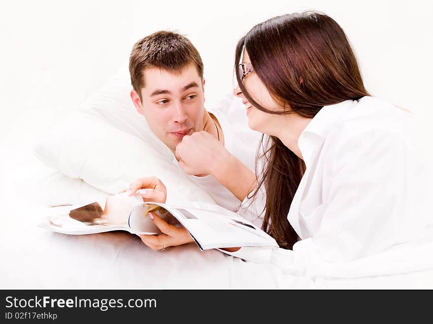 Young couple sleeping in bed