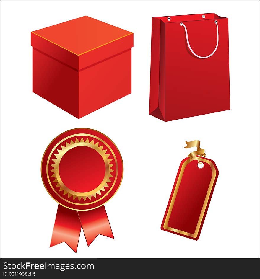 Set of sales elements. Vector illustration