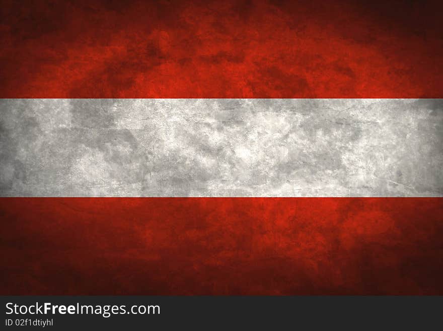 Grunge flag series of all sovereign countries - Austria. Grunge flag series of all sovereign countries - Austria