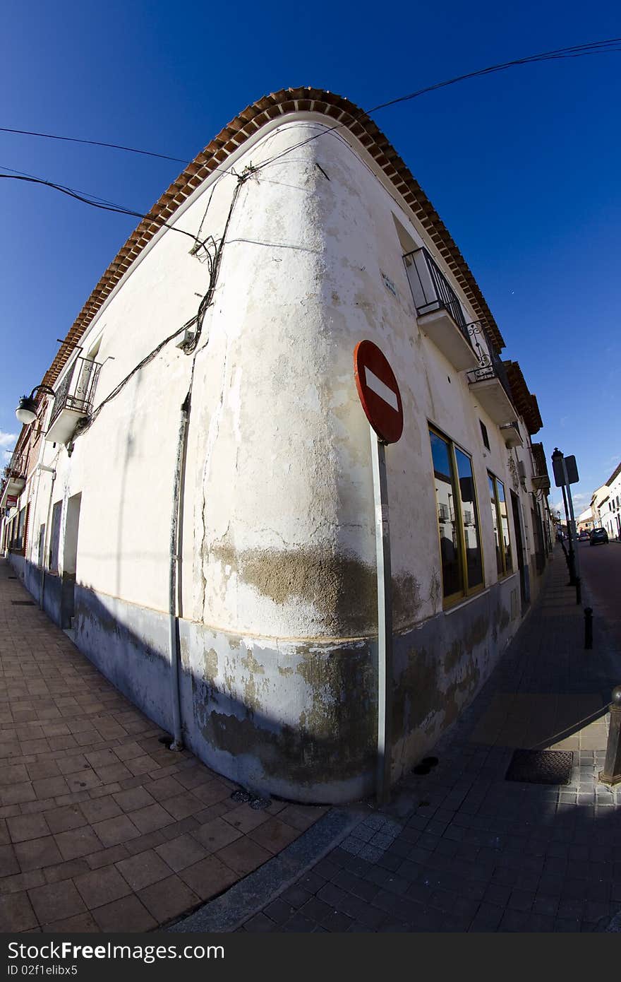 Old architecture, urban street and corner.