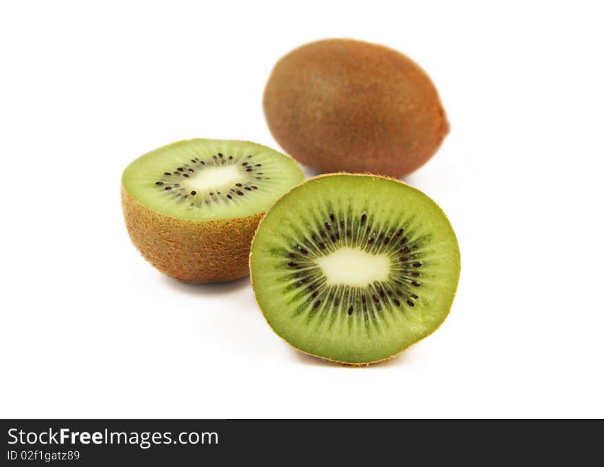 Kiwi fruit isolated on white background