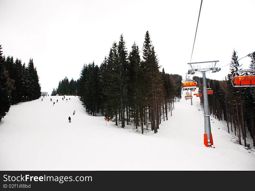 Slope for beginners in Austrian Alps