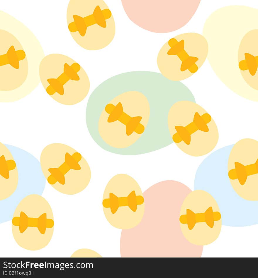 Seamless easter pattern with eggs