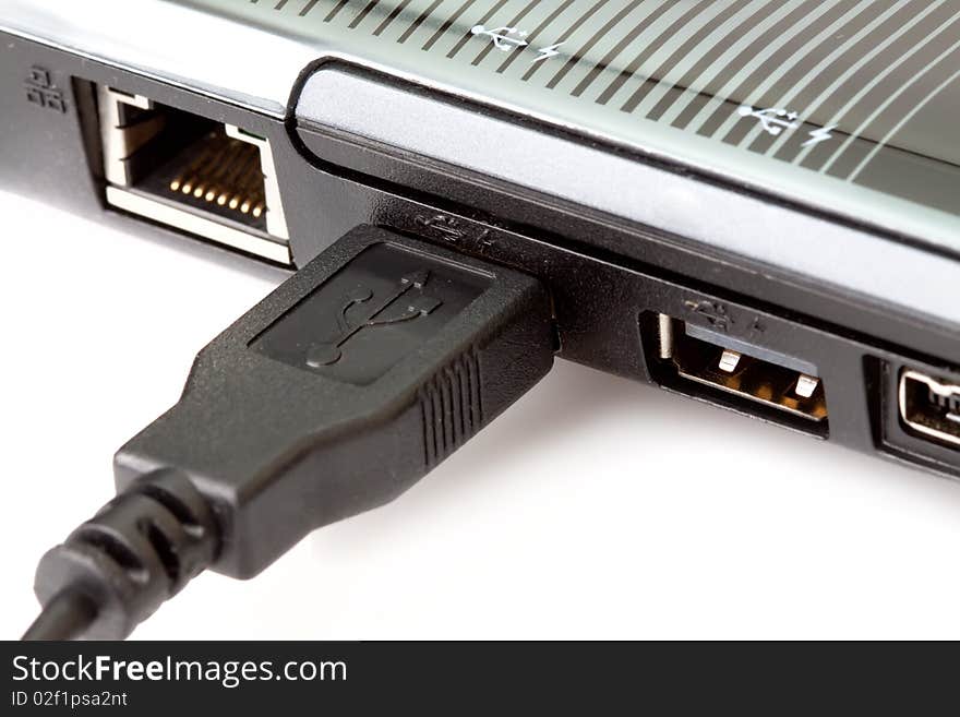 USB device connection into a laptop