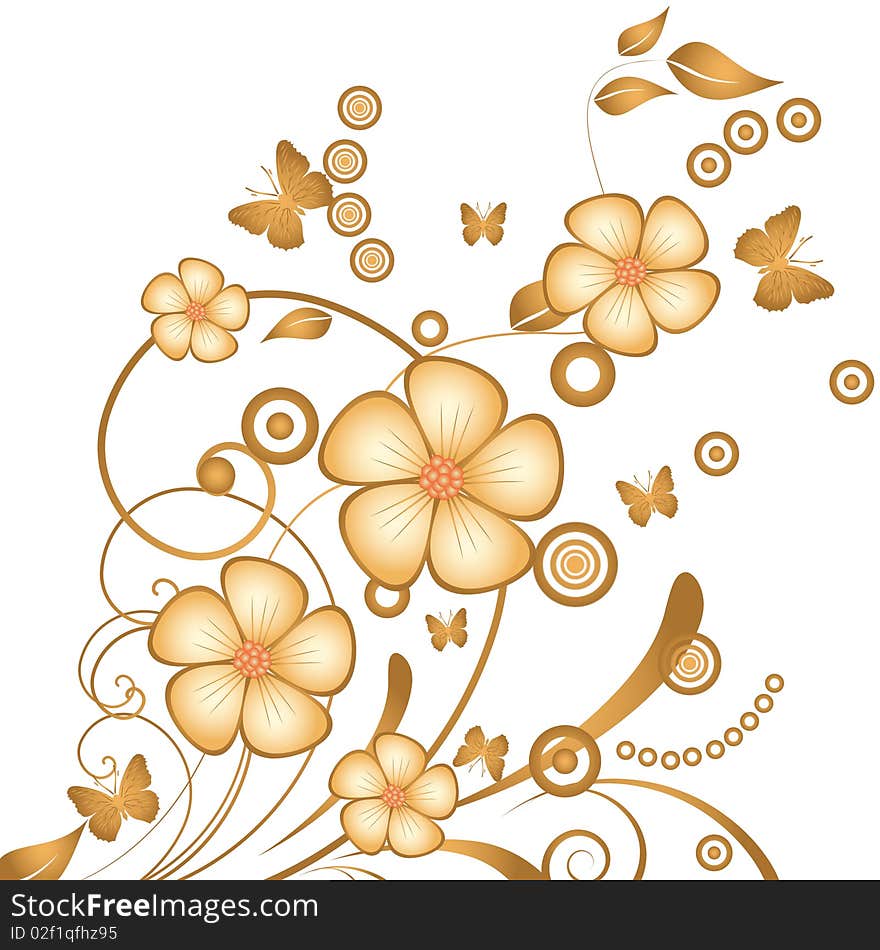 Abstract flowers background with place for your text. Abstract flowers background with place for your text