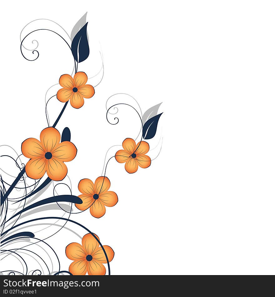 Abstract flowers background with place for your text. Abstract flowers background with place for your text