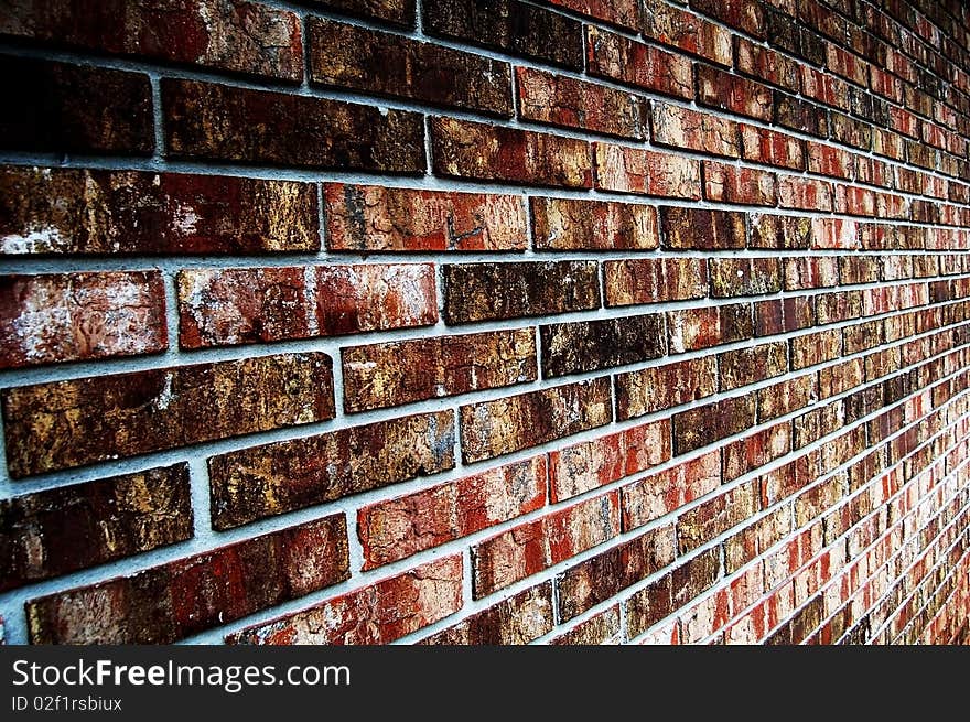 Closeup of a brick wall