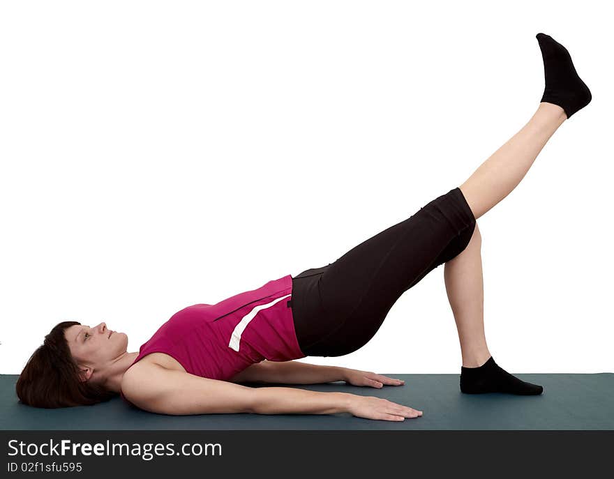 Young Woman Doing Exercises