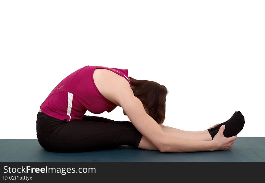 Young woman doing exercises