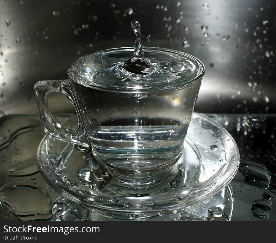 Water Splashes In A Cup