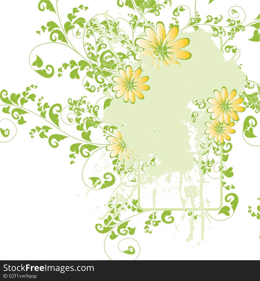 Abstract floral background with place for your text