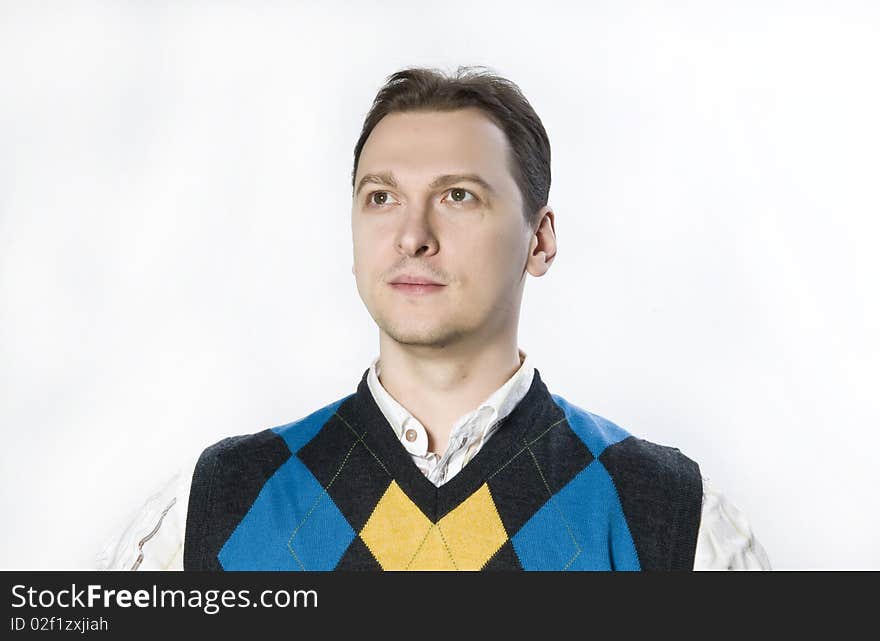 Studio portrait of handsome man. Studio portrait of handsome man