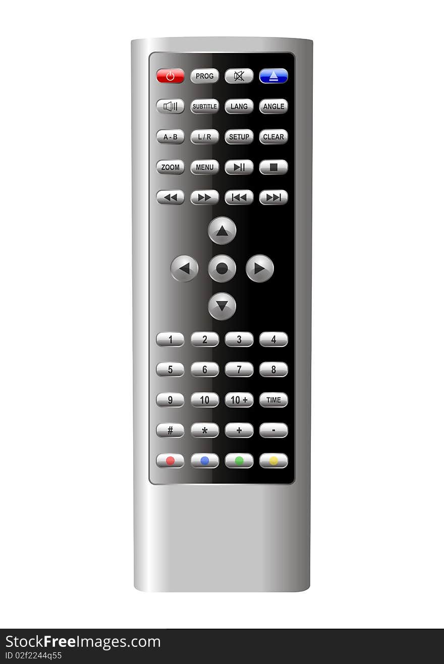 An illustration of black remote control