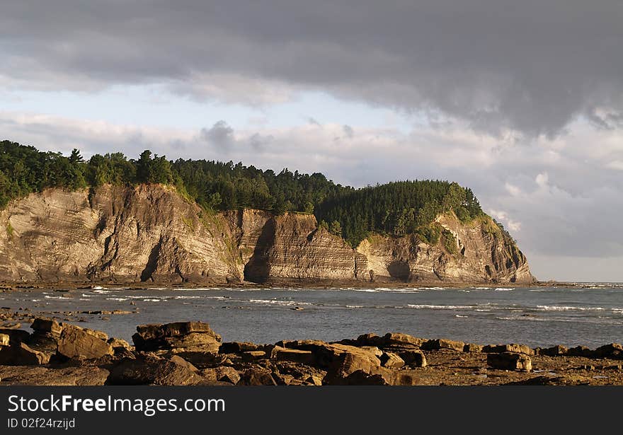 Geologic folds in Biscay's costline. Geologic folds in Biscay's costline