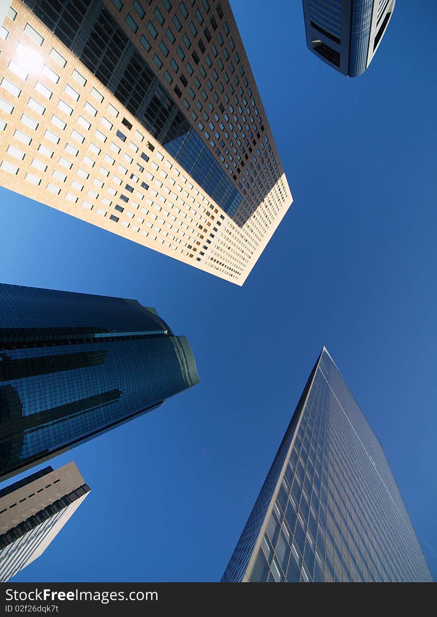 Shiodome's skyscrapers in Tokyo, Japan